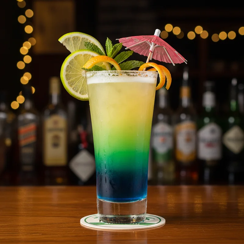 Crown Jewel cocktail with shimmer and smoke